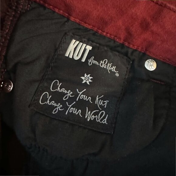 KUT FROM THE KLOTH Diana Skinny Burgundy Red Stretch Denim Jeans Pants Women's 2 - Picture 6 of 8